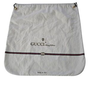 Accessory Collection Vintage White Flannel Dust Bag Web Stripe GG Logo